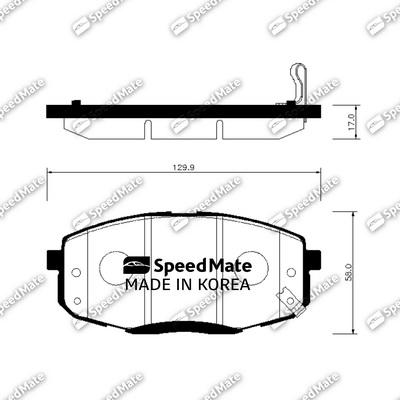 SpeedMate SM-BPH043 - Гальмівні колодки, дискові гальма avtolavka.club