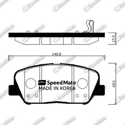 SpeedMate SM-BPH050 - Гальмівні колодки, дискові гальма avtolavka.club