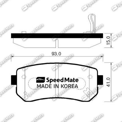 SpeedMate SM-BPH034 - Гальмівні колодки, дискові гальма avtolavka.club