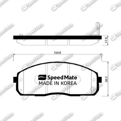 SpeedMate SM-BPH030 - Гальмівні колодки, дискові гальма avtolavka.club