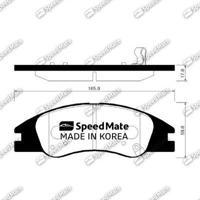 SpeedMate SM-BPK026 - Гальмівні колодки, дискові гальма avtolavka.club