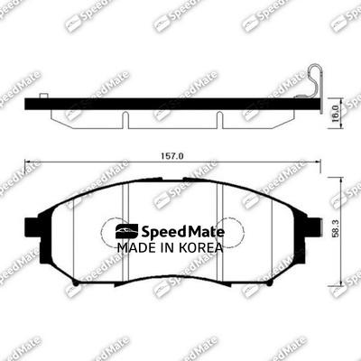 SpeedMate SM-BPS008 - Гальмівні колодки, дискові гальма avtolavka.club