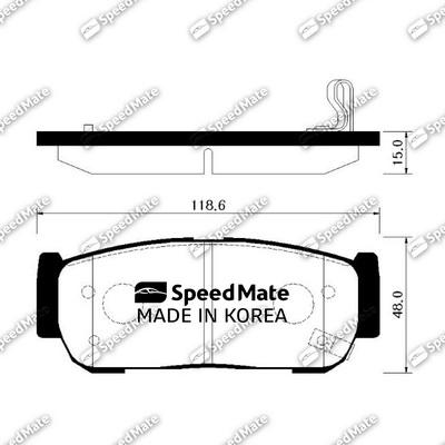 SpeedMate SM-BPY009 - Гальмівні колодки, дискові гальма avtolavka.club