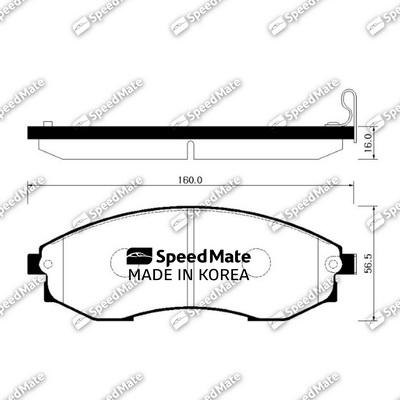 SpeedMate SM-BPY003 - Гальмівні колодки, дискові гальма avtolavka.club