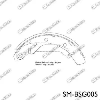 SpeedMate SM-BSG005 - Комплект гальм, барабанний механізм avtolavka.club