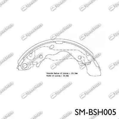 SpeedMate SM-BSH005 - Комплект гальм, барабанний механізм avtolavka.club