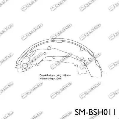 SpeedMate SM-BSH011 - Комплект гальм, барабанний механізм avtolavka.club