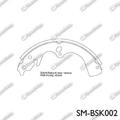 SpeedMate SM-BSK002 - Комплект гальм, барабанний механізм avtolavka.club