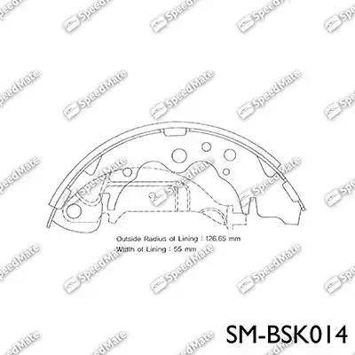 SpeedMate SM-BSK014 - Комплект гальм, барабанний механізм avtolavka.club