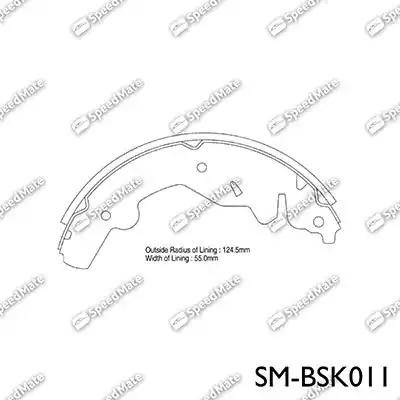 SpeedMate SM-BSK011 - Комплект гальм, барабанний механізм avtolavka.club