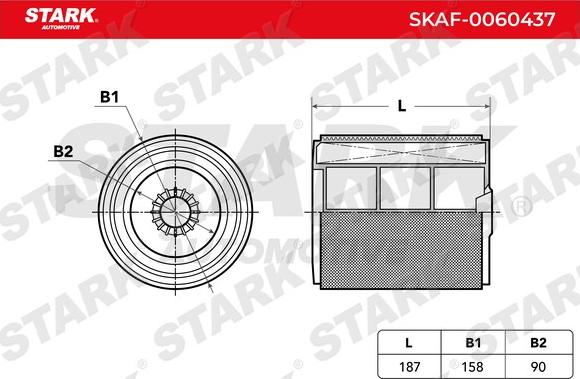 Stark SKAF-0060437 - Повітряний фільтр avtolavka.club