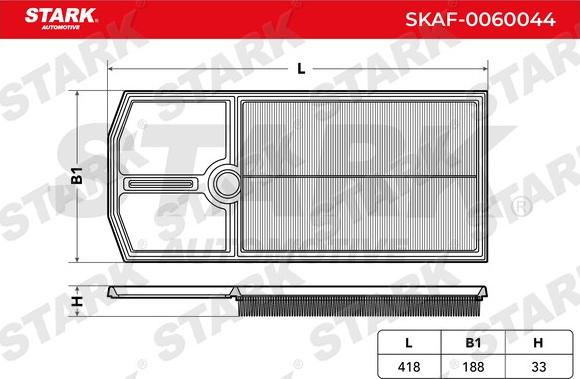 Stark SKAF-0060044 - Повітряний фільтр avtolavka.club