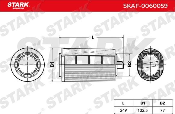 Stark SKAF-0060059 - Повітряний фільтр avtolavka.club