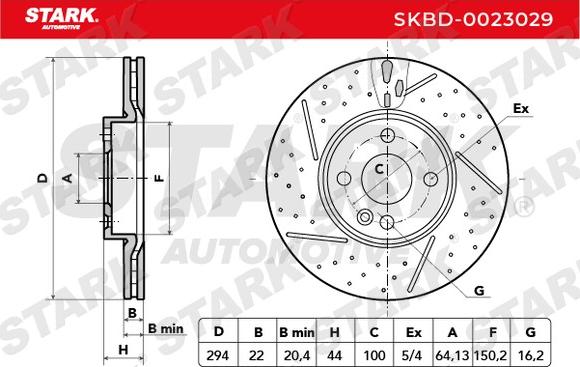 Stark SKBD-0023029 - Гальмівний диск avtolavka.club