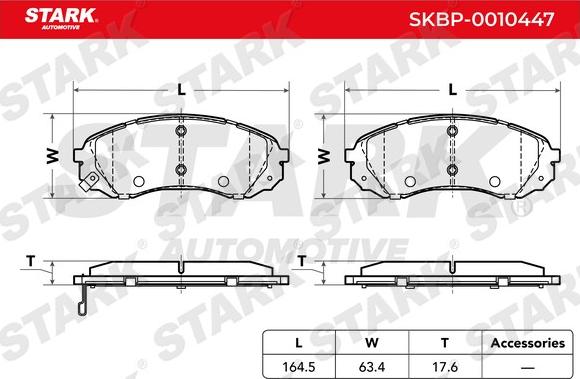 Stark SKBP-0010447 - Гальмівні колодки, дискові гальма avtolavka.club