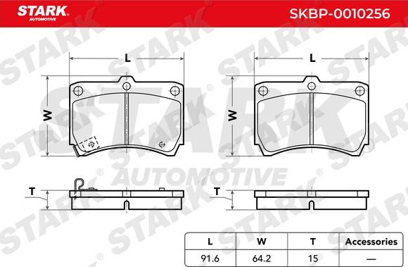 Stark SKBP-0010256 - Гальмівні колодки, дискові гальма avtolavka.club
