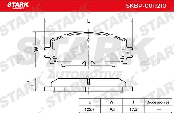 Stark SKBP-0011210 - Гальмівні колодки, дискові гальма avtolavka.club