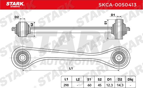 Stark SKCA-0050413 - Важіль незалежної підвіски колеса avtolavka.club