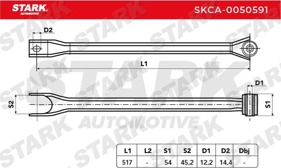 Stark SKCA-0050591 - Важіль незалежної підвіски колеса avtolavka.club