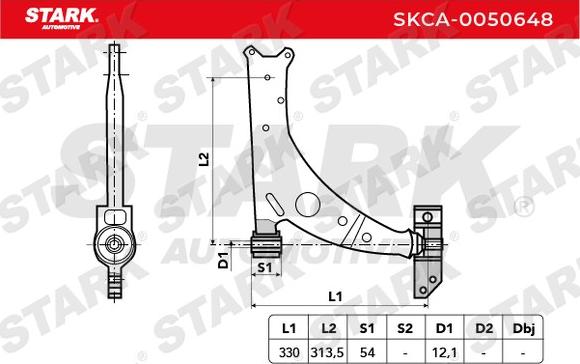 Stark SKCA-0050648 - Важіль незалежної підвіски колеса avtolavka.club