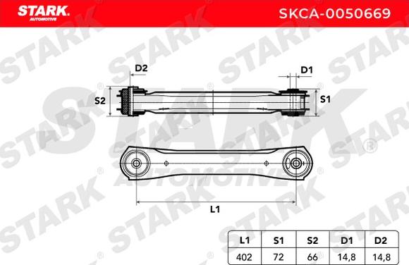 Stark SKCA-0050669 - Важіль незалежної підвіски колеса avtolavka.club