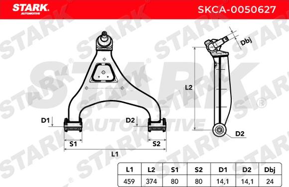 Stark SKCA-0050627 - Важіль незалежної підвіски колеса avtolavka.club