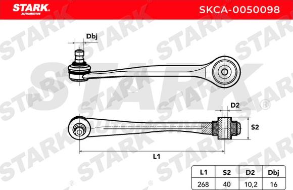 Stark SKCA-0050098 - Важіль незалежної підвіски колеса avtolavka.club