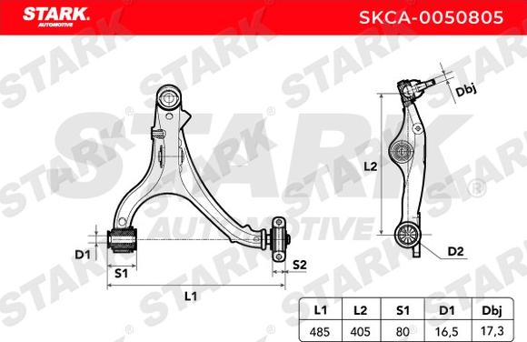 Stark SKCA-0050805 - Важіль незалежної підвіски колеса avtolavka.club