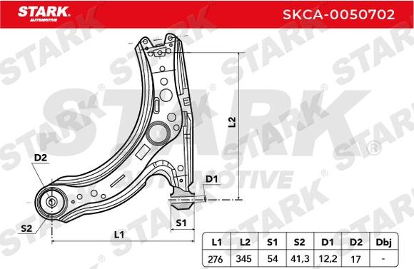 Stark SKCA-0050702 - Важіль незалежної підвіски колеса avtolavka.club