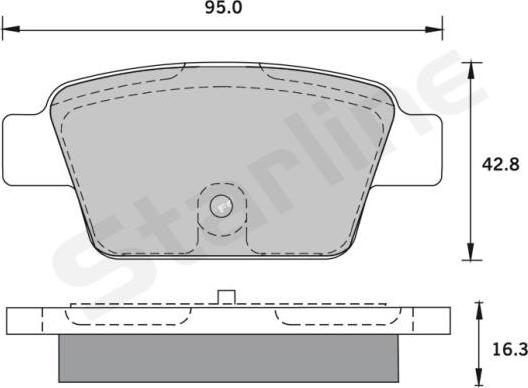 Starline BD S836P - Гальмівні колодки, дискові гальма avtolavka.club