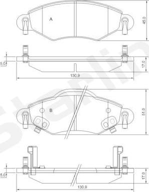 Starline BD S828P - Гальмівні колодки, дискові гальма avtolavka.club