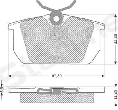 Starline BD S822P - Гальмівні колодки, дискові гальма avtolavka.club