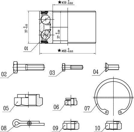 Starline LO 00575 - Комплект підшипника маточини колеса avtolavka.club