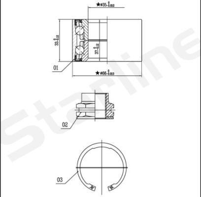 Starline LO 01401 - Комплект підшипника маточини колеса avtolavka.club