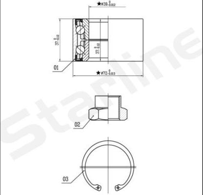 Starline LO 01432 - Комплект підшипника маточини колеса avtolavka.club