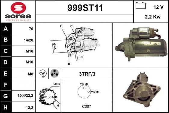 STARTCAR 999ST11 - Стартер avtolavka.club