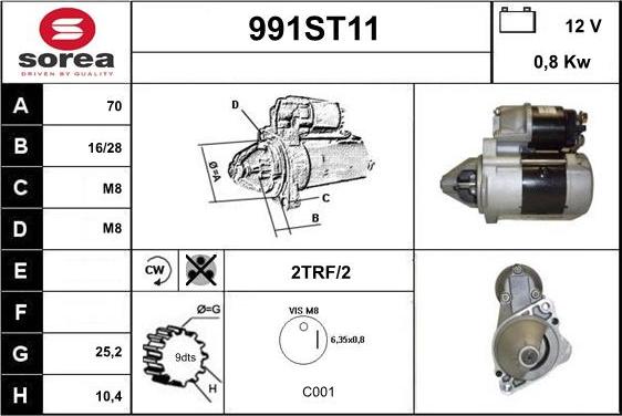 STARTCAR 991ST11 - Стартер avtolavka.club