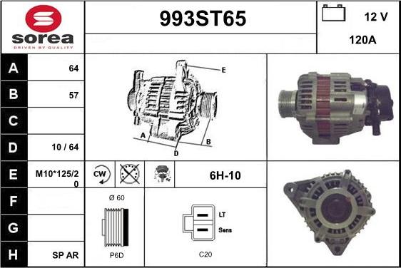 STARTCAR 993ST65 - Генератор avtolavka.club