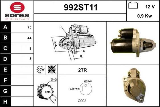 STARTCAR 992ST11 - Стартер avtolavka.club