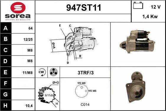 STARTCAR 947ST11 - Стартер avtolavka.club