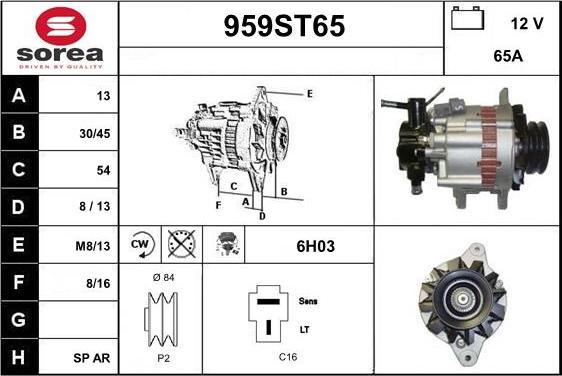 STARTCAR 959ST65 - Генератор avtolavka.club