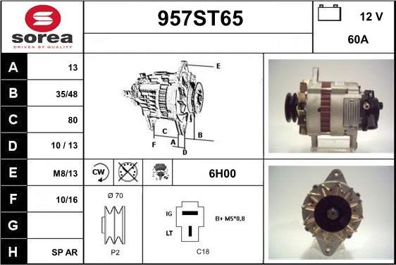 STARTCAR 957ST65 - Генератор avtolavka.club