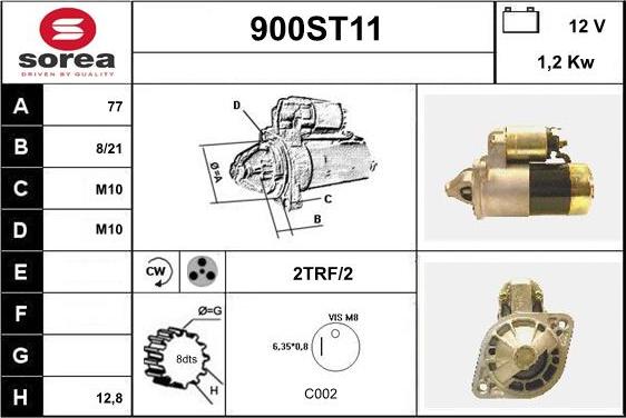 STARTCAR 900ST11 - Стартер avtolavka.club