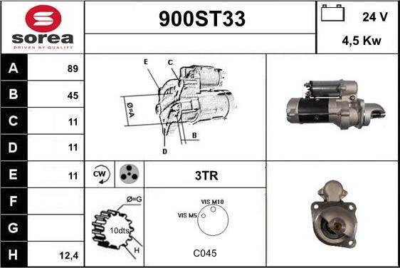 STARTCAR 900ST33 - Стартер avtolavka.club