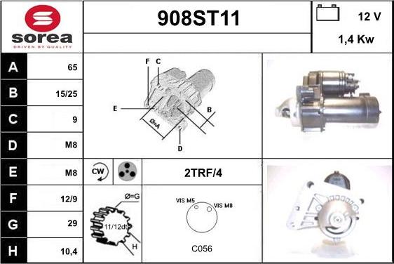 STARTCAR 908ST11 - Стартер avtolavka.club