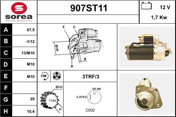 STARTCAR 907ST11 - Стартер avtolavka.club