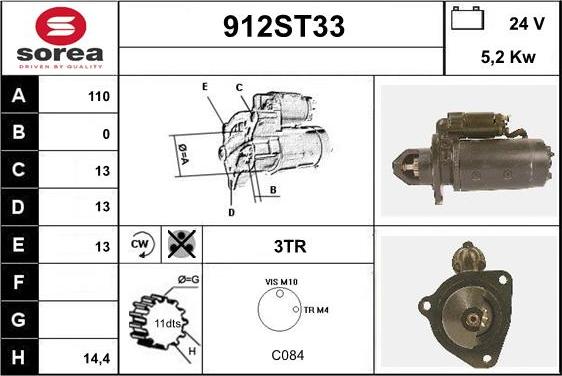 STARTCAR 912ST33 - Стартер avtolavka.club