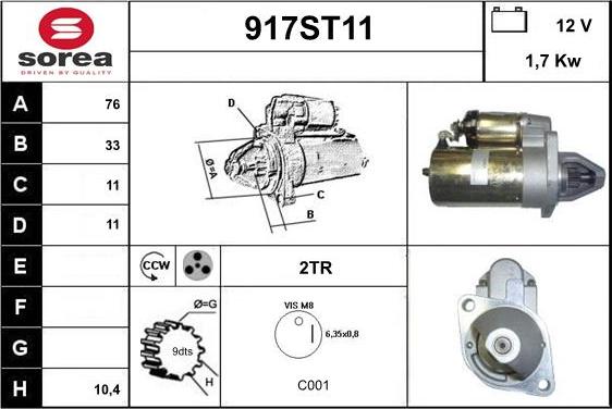 STARTCAR 917ST11 - Стартер avtolavka.club