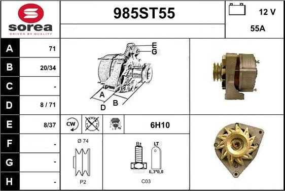 STARTCAR 985ST55 - Генератор avtolavka.club