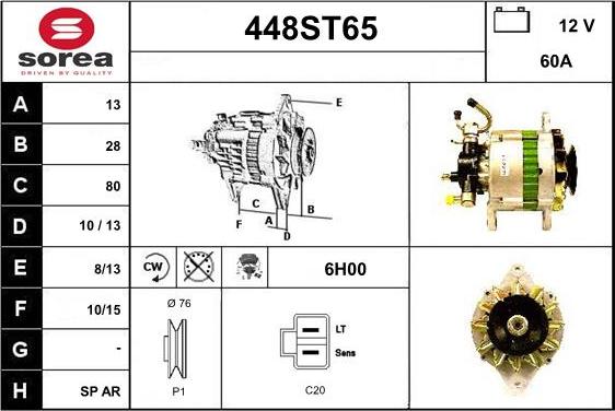 STARTCAR 448ST65 - Генератор avtolavka.club